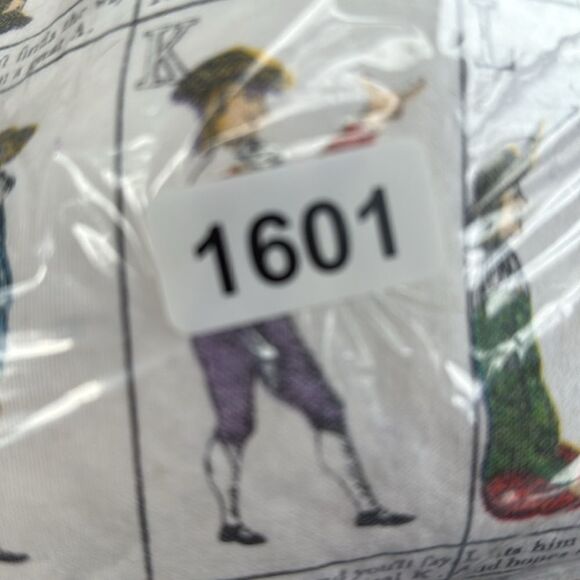 Vintage fabric, alphabet, yoga, placemats set of 4 - Picture 4 of 4